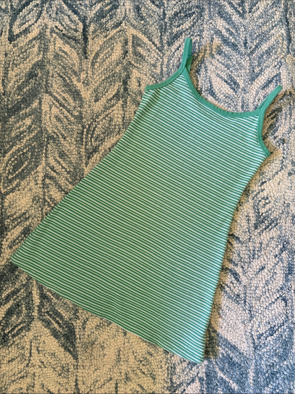 American Eagle Green Striped Cami Dress 🌴